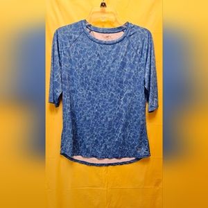 REEL LEGENDS Women's multi blue wet/dry shirt M